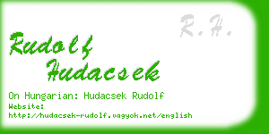 rudolf hudacsek business card